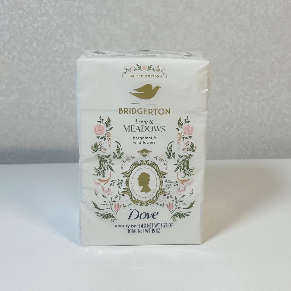 Limited Edition Bridgerton Dove Beauty Bar Love & Meadows Beauty Bar x4 set
